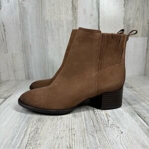Sam‎ Edelman Women's Kaiti Low Heel Ankle Booties Distressed Suede
